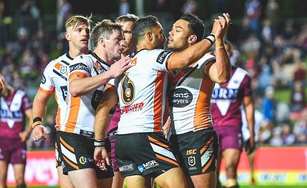 wests tigers try celebration
